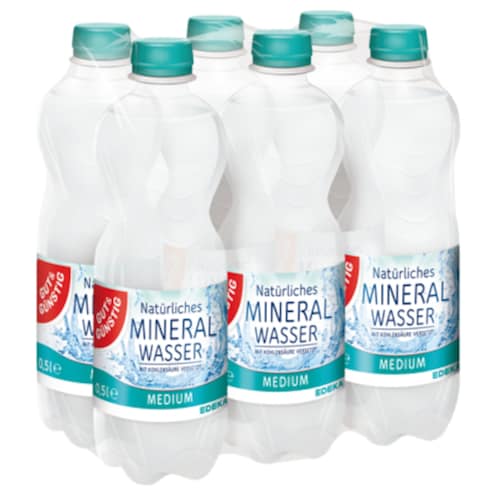 GUT&GÜNSTIG Mineralwasser Medium 6 x 0,5 l