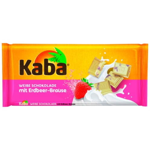 Kaba weiße Schokolade mit Erdbeer&Brause 85 g
