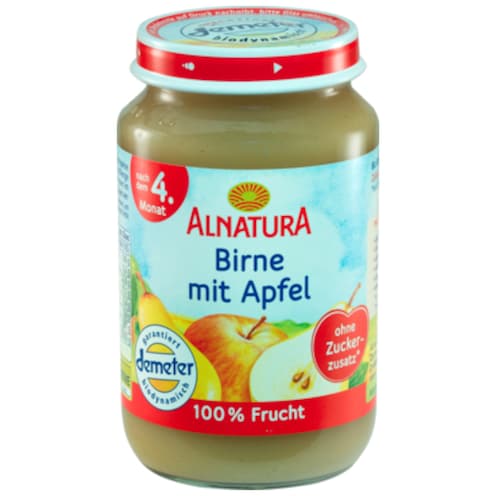 Alnatura Demeter Birne mit Apfel nach dem 4. Monat 190 g