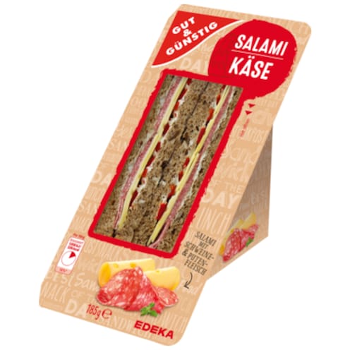GUT&GÜNSTIG Sandwich Salami-Käse 185 g