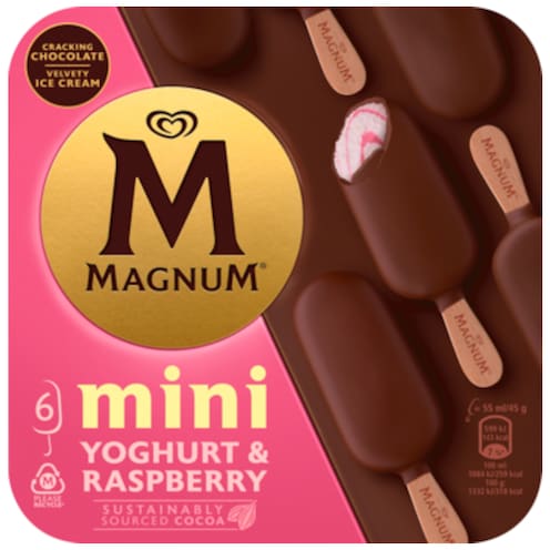 LANGNESE Magnum Mini Yoghurt & Raspberry Familienpackung 6 Stück