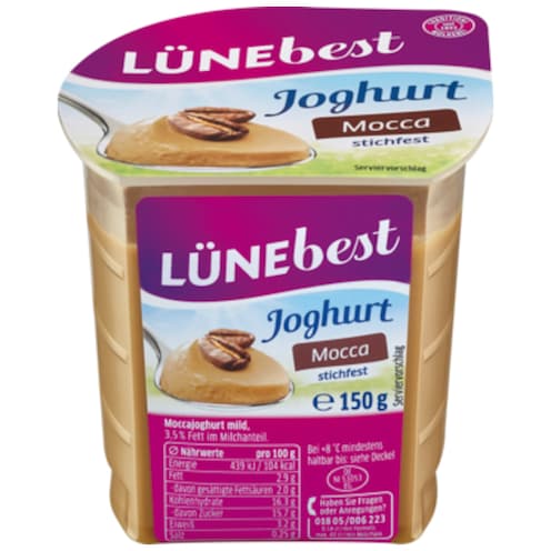 Lünebest Joghurt Mocca stichfest 3,5 % Fett 150 g