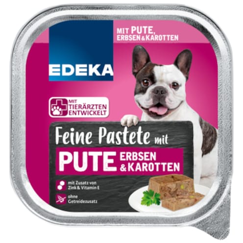 EDEKA Feine Pastete mit Pute, Erbsen & Karotten 300 g