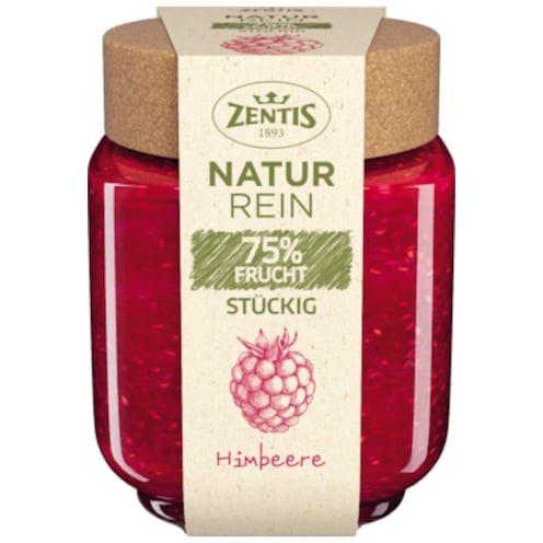 Zentis NaturRein 75 % Frucht stückig Himbeere, Fruchtaufstrich 200 g