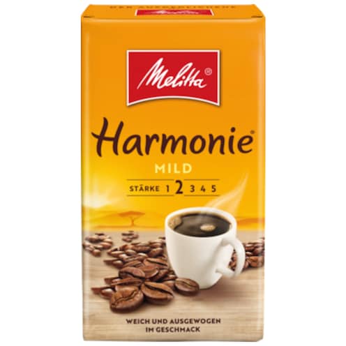 Melitta Harmonie Mild Filterkaffee gemahlen 500g