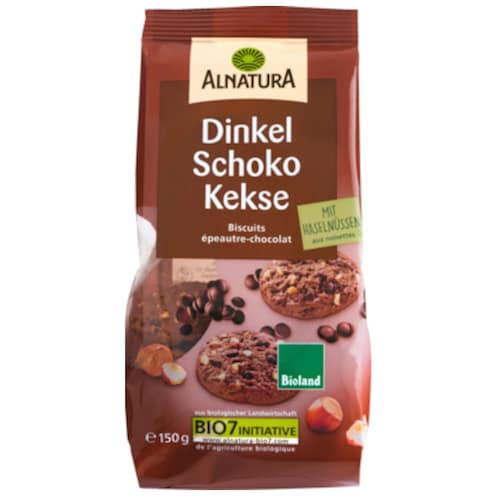 Alnatura Bio Dinkel Schoko Kekse mit Haselnüssen 150 g