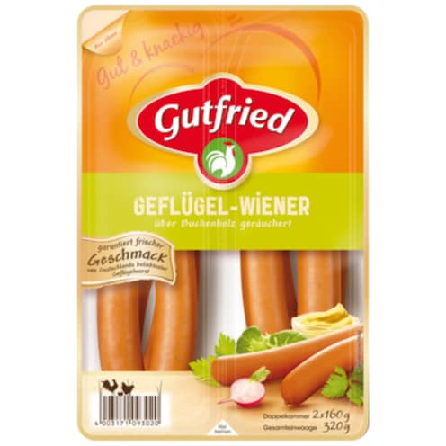 Gutfried Geflügel Geflügel-Wiener 320g