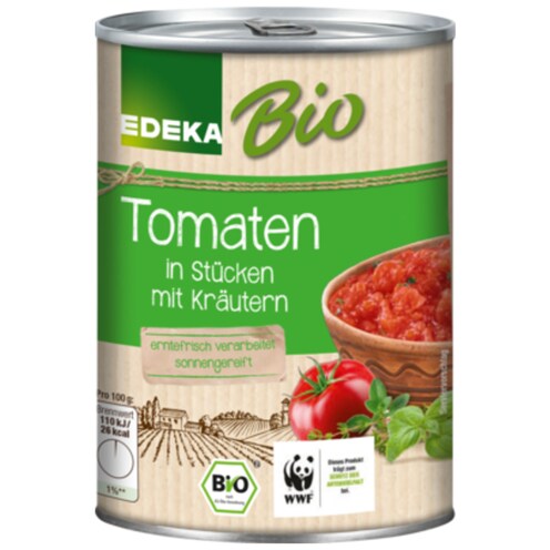 EDEKA Bio Tomaten in Stücken, mit Kräutern 400 g