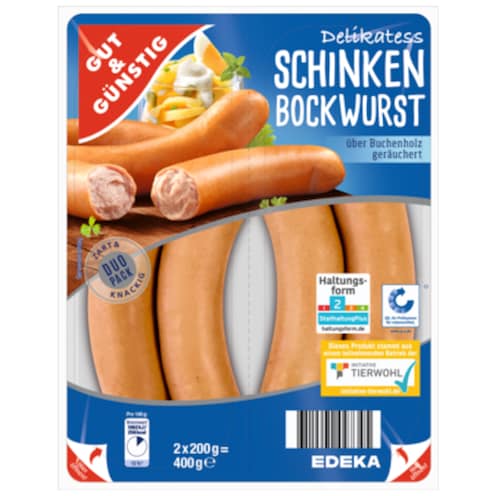 GUT&GÜNSTIG Schinken-Bockwurst 400 g