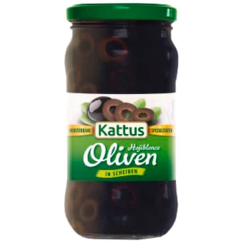 KATTUS Schwarze Oliven in Scheiben 345 g