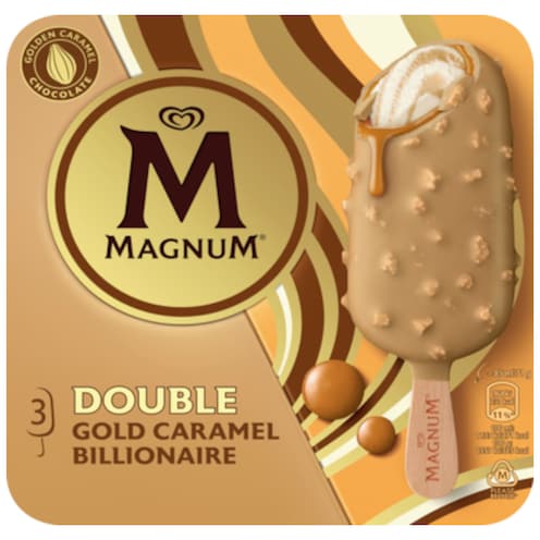 LANGNESE Magnum Double Gold Caramel Billionaire 3 x 85 ml