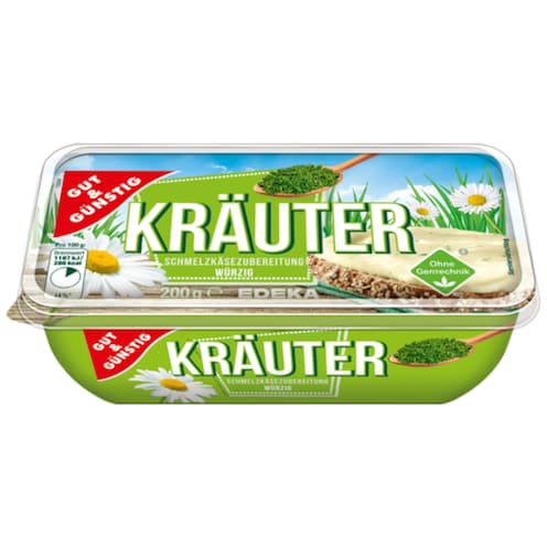 GUT&GÜNSTIG Schmelzkäsezubereitung Kräuter 51% Fett i. Tr. 200 g