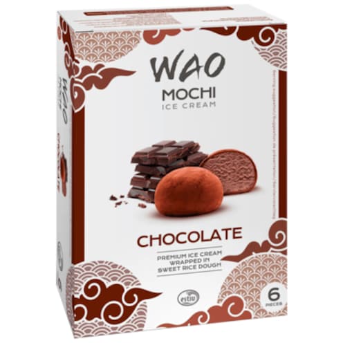 WAO Mochi Ice Cream Chocolate 6 x 36 ml