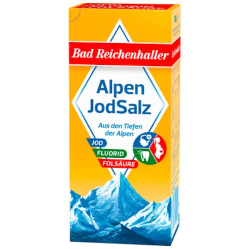 Bad Reichenhaller Alpen Jodsalz mit Fluorid + Folsäure 500 g