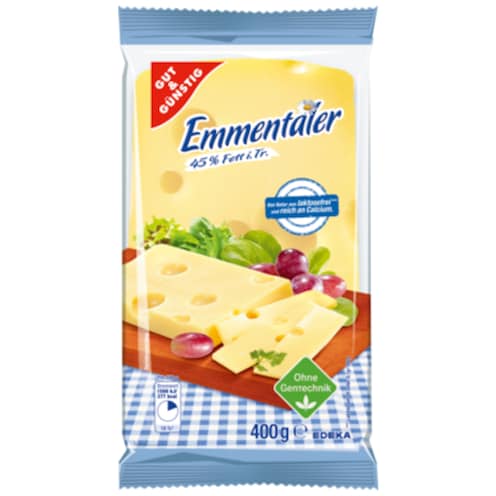 GUT&GÜNSTIG Emmentaler am Stück 45% Fett i. Tr. 400 g