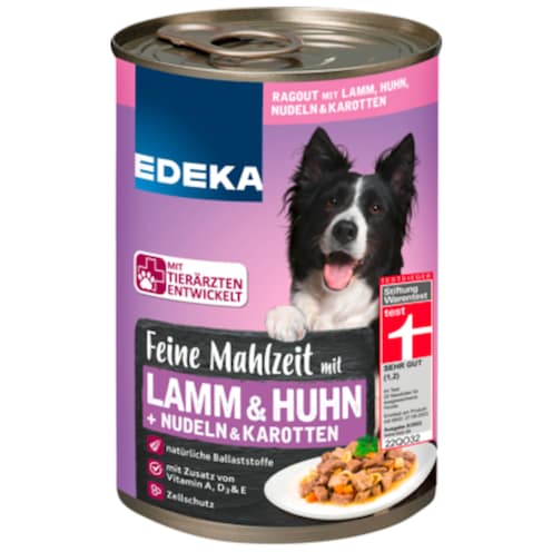 EDEKA Feine Mahlzeit mit Lamm, Huhn, Nudeln & Karotten 400 g