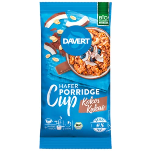Davert Bio Hafer Porridge-Cup Kokos-Kakao 65 g
