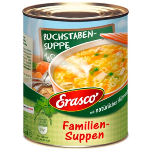 Erasco Familien-Suppen - Buchstabensuppe 780 ml