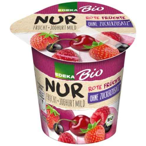EDEKA Bio Fruchtjoghurt 3,8% Fett ohne Zuckerzusatz Rote Früchte 150 g