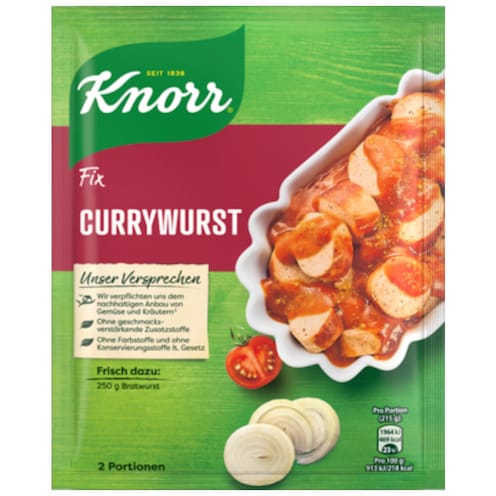 Knorr Fix Currywurst für 2 Portionen