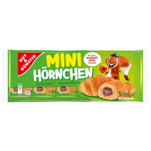 GUT&GÜNSTIG Mini-Hörnchen mit Nuss-Nugat-Füllung 240 g