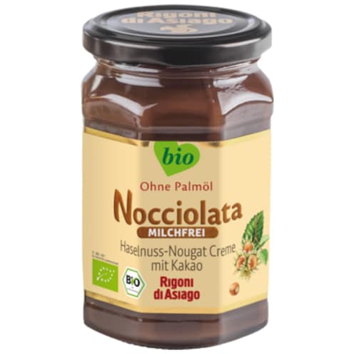 Rigoni di Asiago Bio Nocciolata Milchfrei Nuss-Nougat-Aufstrich mit feinem Kakao & Haselnüssen 270 g