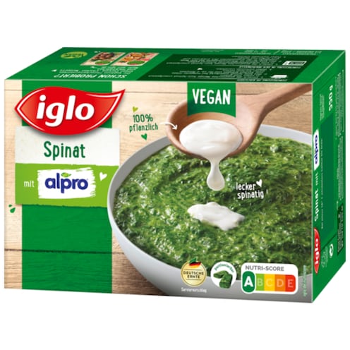 iglo Veganer Spinat mit alpro 550 g