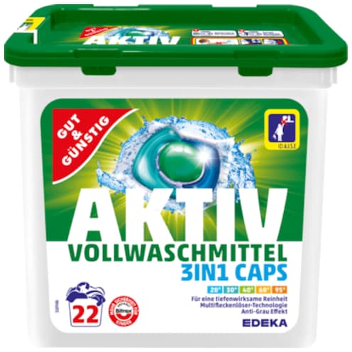 GUT&GÜNSTIG Voll-Waschmittel 3in1 Caps 22 Stück