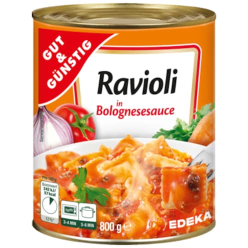 GUT&GÜNSTIG Ravioli Bolognese 800 g