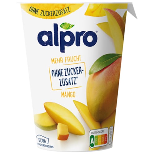 alpro Soja-Joghurtalternative Mehr Frucht und ohne Zuckerzusatz Mango 400 g