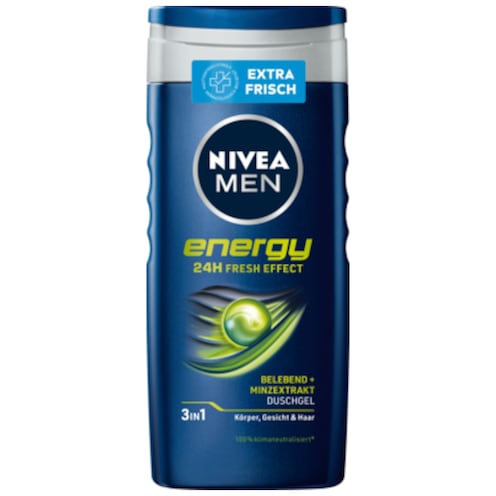NIVEA MEN 3 in 1 Pflegedusche Energy 24H Fresh Effect 250 ml