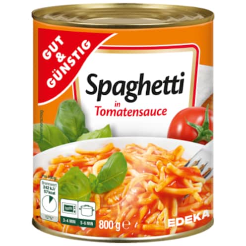 GUT&GÜNSTIG Spaghetti in Tomatensauce 800 g