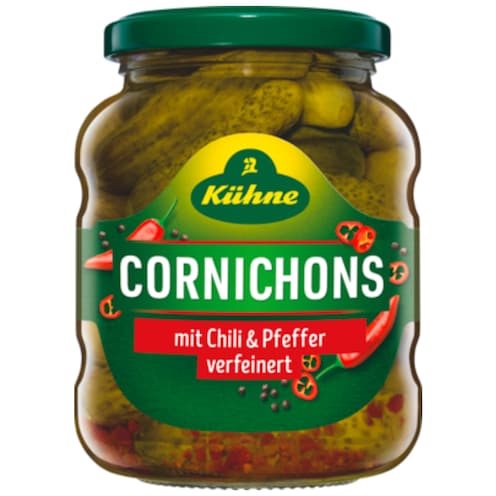Kühne Cornichons mit Chili & Pfeffer 330 g