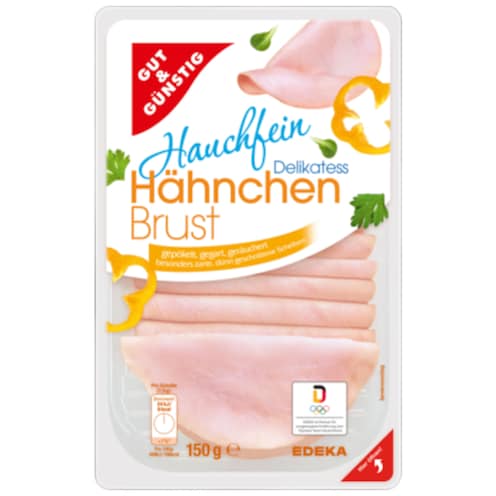 GUT&GÜNSTIG Hauchfein Hähnchenbrust 150 g