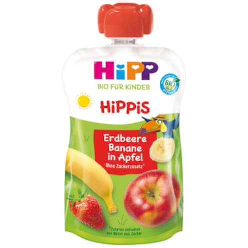 HiPP Bio Hippis Erdbeere-Banane in Apfel ab 1 Jahr 100 g