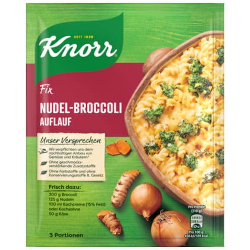 Knorr Nudel Broccoli für 3 Portionen
