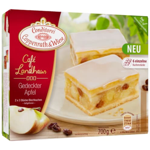 Conditorei Coppenrath & Wiese Café Landhaus Gedeckter Apfel Blechkuchen 6 Stück