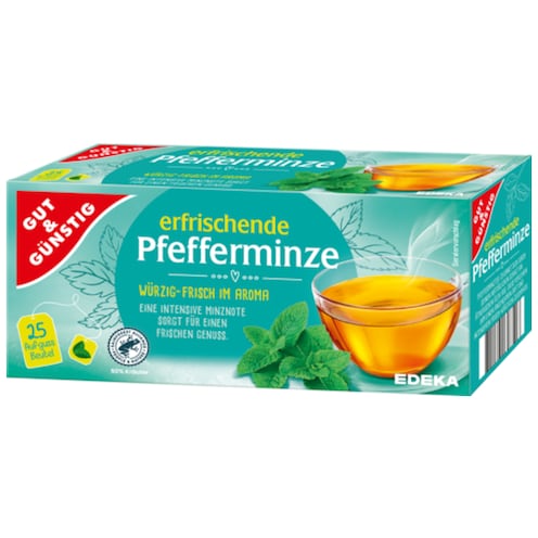 GUT&GÜNSTIG Pfefferminze-Kräuter-Tee 25 Beutel