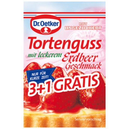 Dr.Oetker Tortenguss fix Erdbeer 4 x 12,5 g für je 250 ml