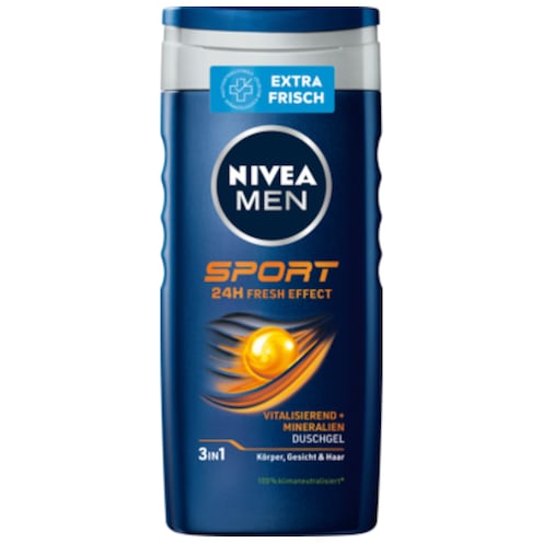 NIVEA MEN 3 in 1 Pflegedusche Sport 24H Fresh Effect 250 ml