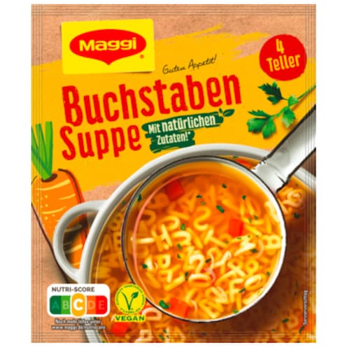 Maggi Guten Appetit Buchstaben Suppe für 4 Teller