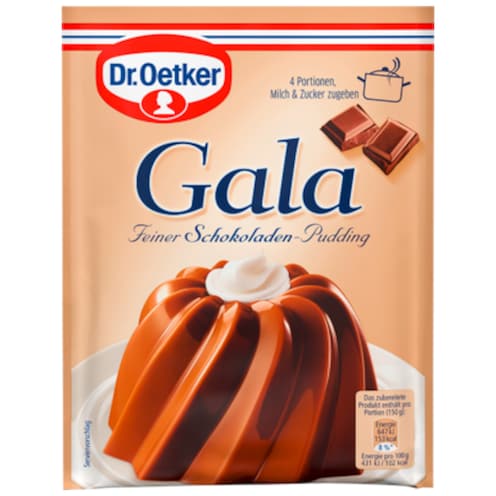 Dr.Oetker Gala Feiner Schokoladen-Pudding für 3 x 500 ml - 150 g