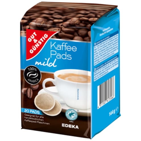 GUT&GÜNSTIG Kaffee-Pads mild 144 g