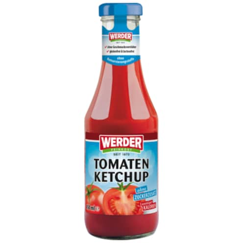 WERDER Feinkost Tomaten Ketchup &#034;Ohne Zuckerzusatz 450 ml
