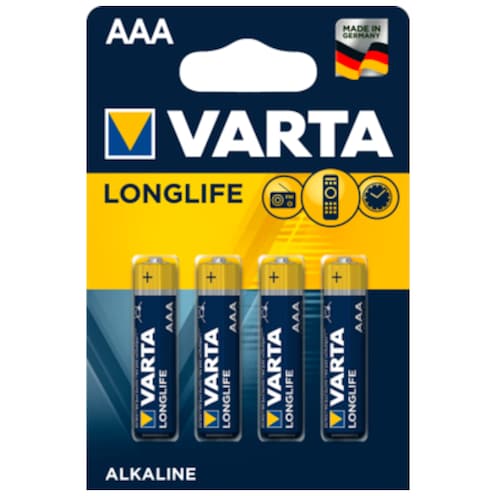 Varta Longlife Micro AAA LR06 4 Stück