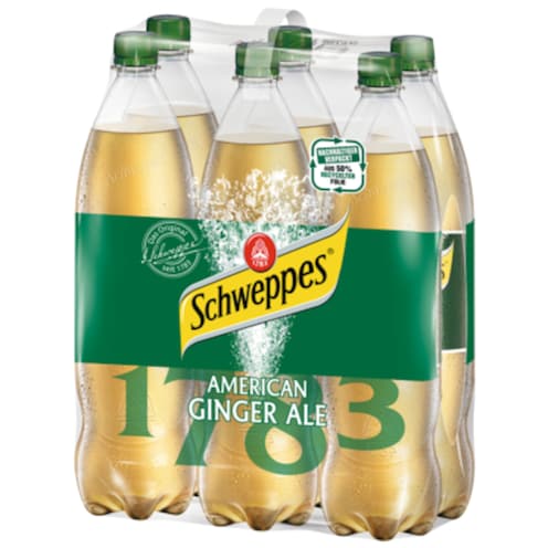 Schweppes American Ginger Ale 6 x 1,25 l