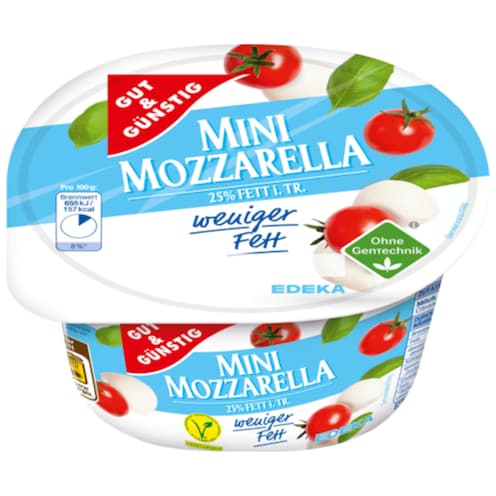 GUT&GÜNSTIG Mini Mozzarella 8,5% Fett absolut 125 g