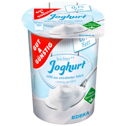GUT&GÜNSTIG Joghurt mild, leicht 500g 0,1%