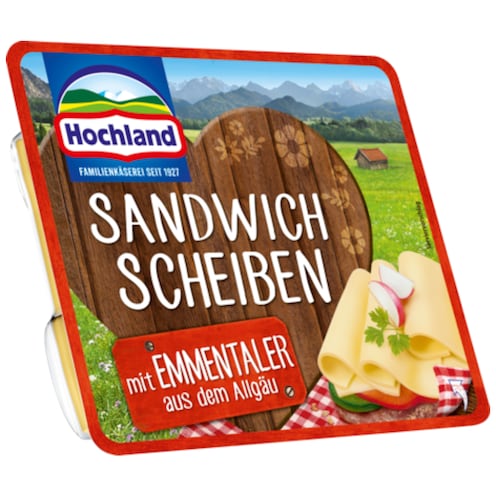 Hochland Sandwich Scheiben mit Emmentaler 47 % Fett i. Tr. 150 g