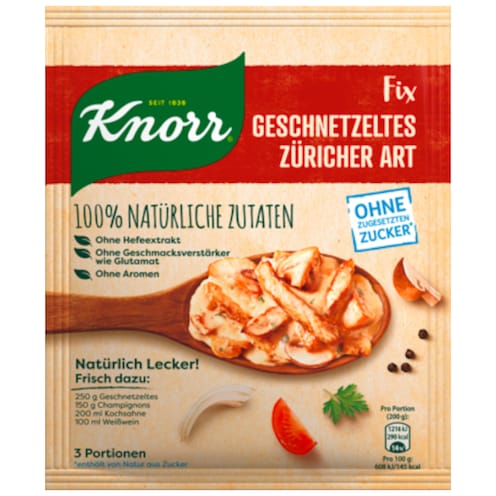 Knorr Natürlich Lecker Geschnetzeltes Züricher Art 30 g